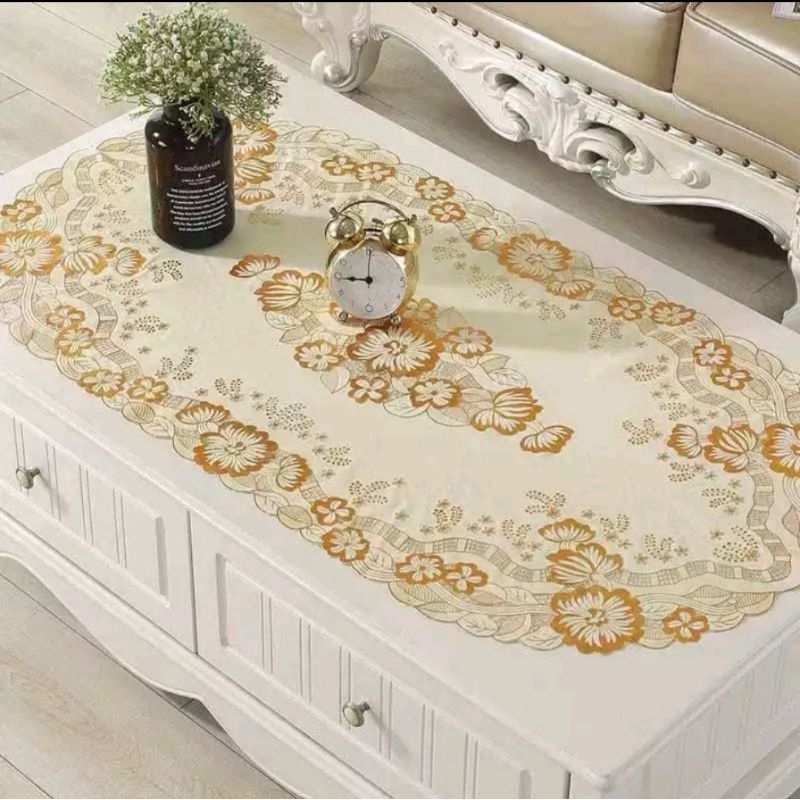 TAPLAK MEJA RUANG TAMU GOLD / TAPLAK MEJA MEWAH