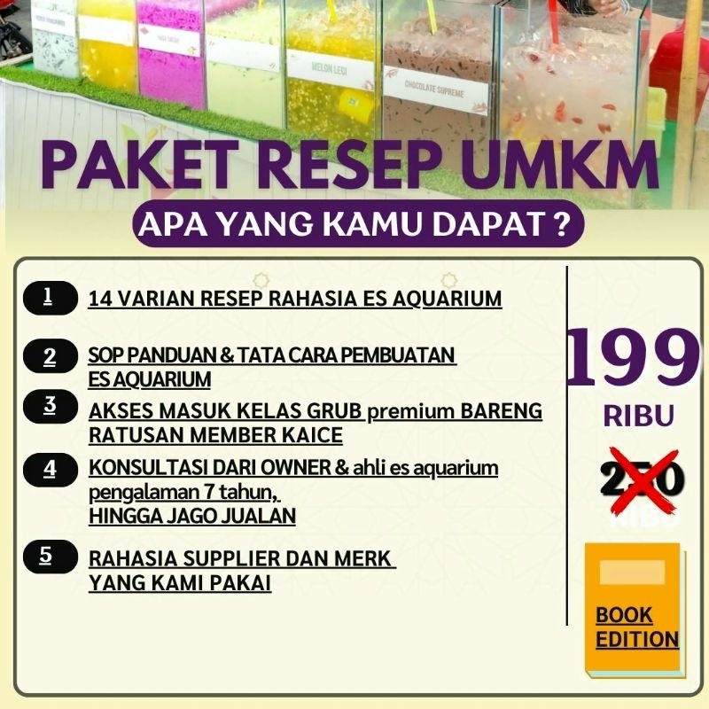 

Paket Resep & Panduan lengkap UMKM Kaice