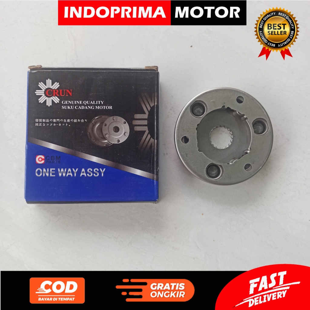 CRUN one way assy. mimis stater plus rumah yamaha mio m3. soul gt 125. 2PH 2SX