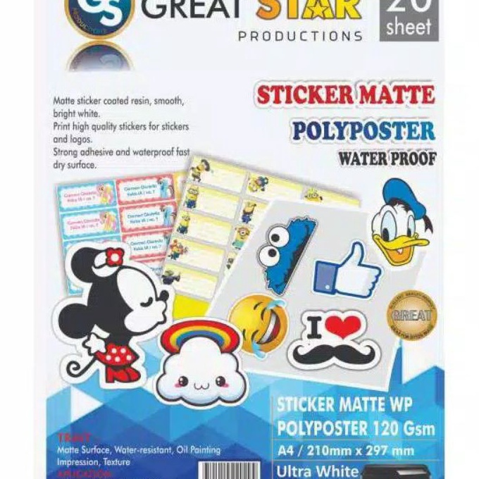 

Flash Sale STICKER POLYPOSTER MATTE WATEROOF