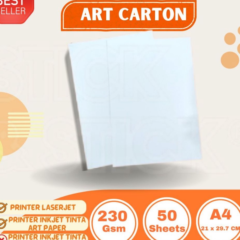 

Langka Art Carton 23 gsm A4 isi 5 lbr Kes Karton Paper Glossy