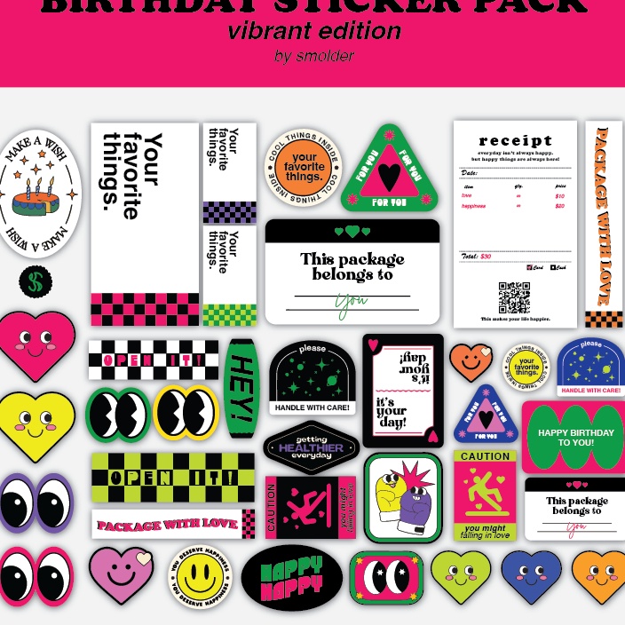 

Spesial VIBRANT EDITION STICKER PACK BY SMOLDER