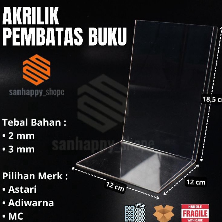 

KP8 Akrilik Pembatas Buku Akrilik Standing Buku Akrilik Penyangga BukuMajalah
