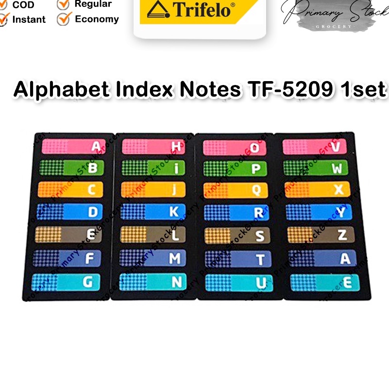 

KI3 Sticky Notes Memo Note Abjad Trifelo TF529 Penanda Buku Alphabet Huruf Pembatas TF 529