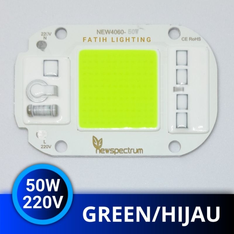 Sparepart Lampu Sorot Led 50 Watt 220 Volt Ac Warna Hijau