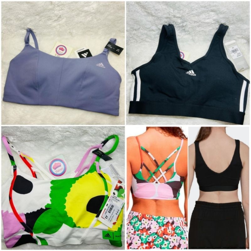 Adidas yoga studio sport bra lilac ungu hitam original marimekko
