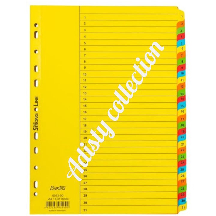 

Langka Divider Pembatas Bantex A4 Angka 131