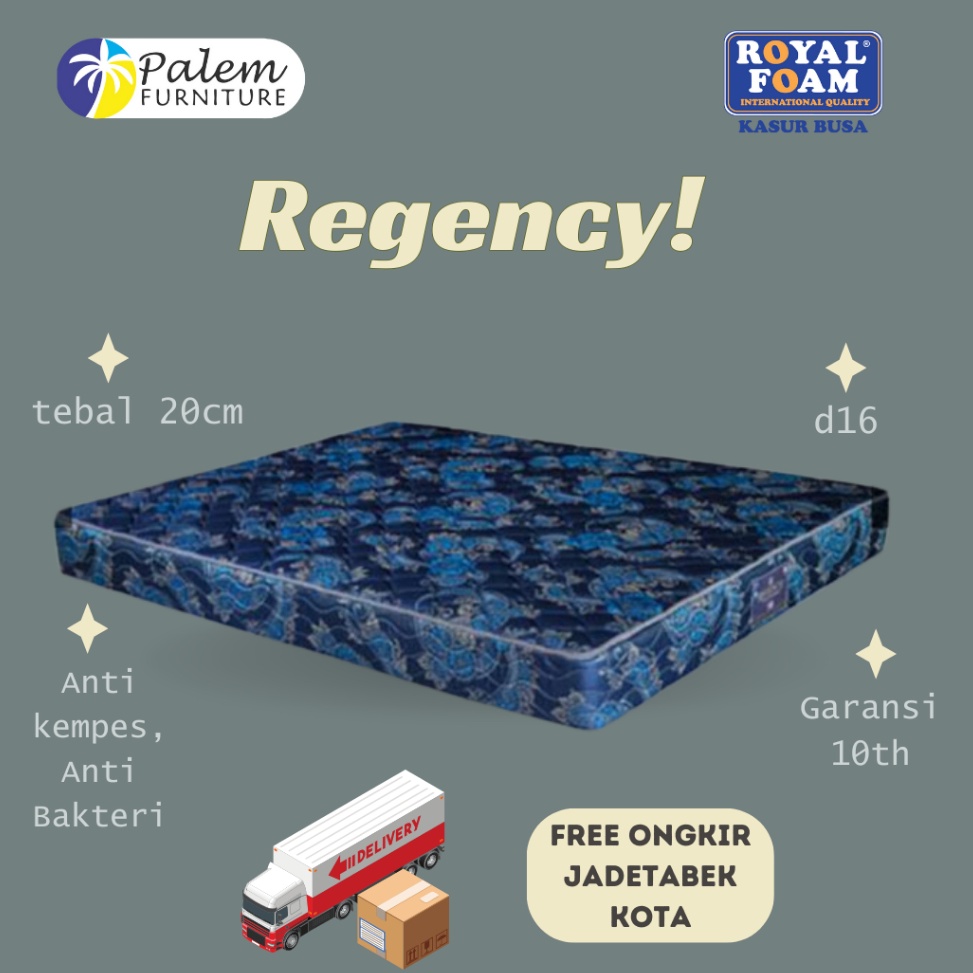 Harga Spesial KASUR BUSA SUPER REBONDED ROYAL FOAM REGENCY TEBAL 2 CM