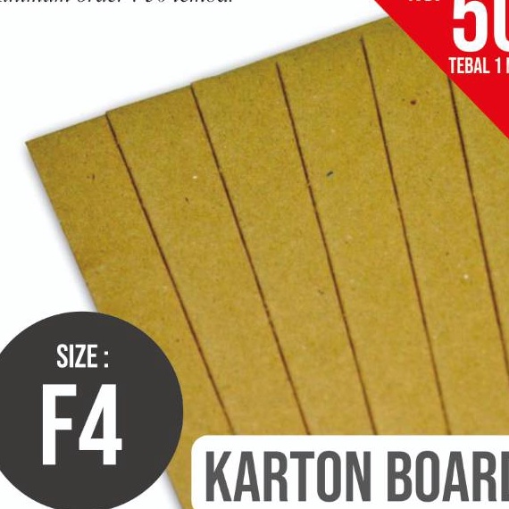 

Sale 1 lembar Kes Karton Board F4 A4 No 4 dan No 5 tebal 1 mm sd 15 mm