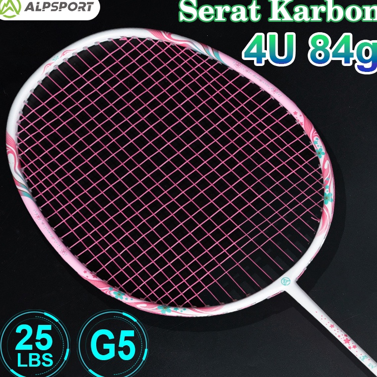 Harga Murah ALPSPORT New Cherry Badminton Racket 1 Serat Karbon Penuh Desain Asli Model Dewi Desain 