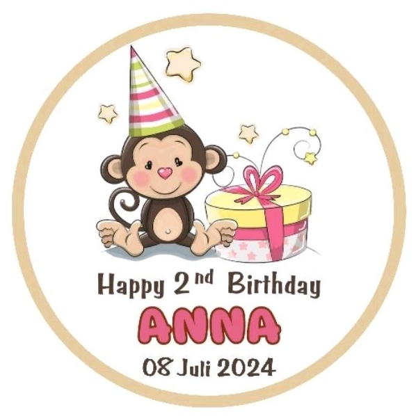 

6 pcs stiker bulat besar bisa custom diameter 15cm