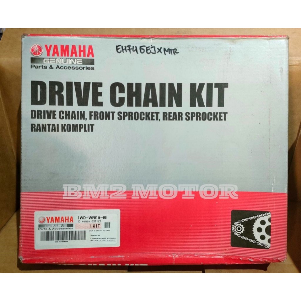GEAR SET+RANTAI YAMAHA 1WD-WF01A-00/R25/ 100% ORIGINAL YAMAHA