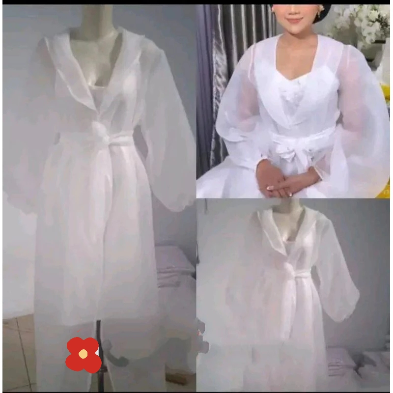 outer organza outwear organza cardi kimono bride organza mewah kimono wedding dress kimono pengantin