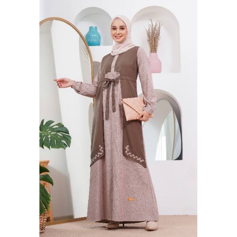 Gamis nibras NB B05 Almond