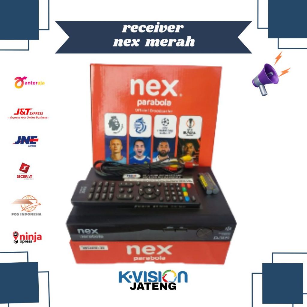 Receiver Nex Parabola Merah Termurah Harga Grosir Order 5  pcs Bonus Kaos