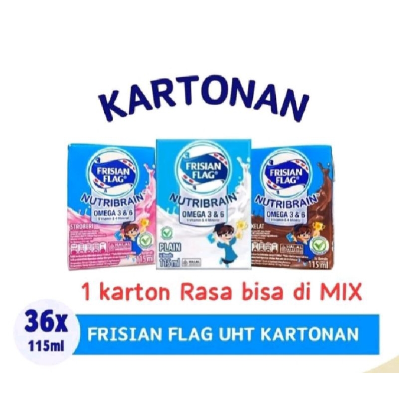 

Frisian flag UHT 115 ml nutribrain 1 karton isi 36