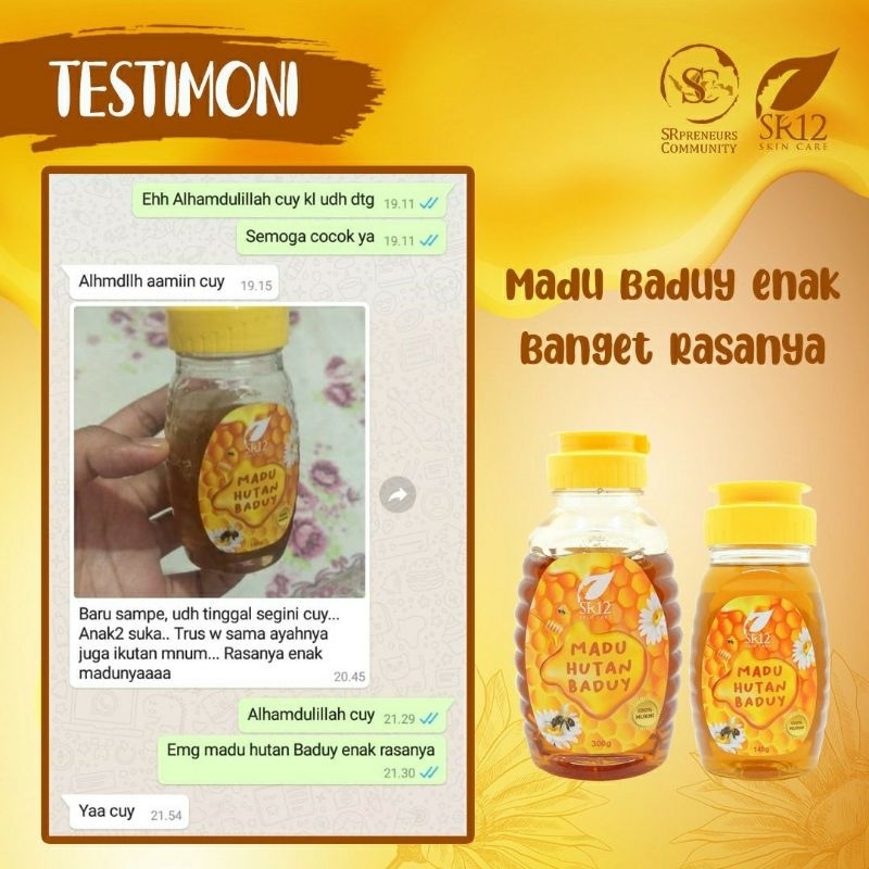 

Madu Murni Baduy SR12 300 gr