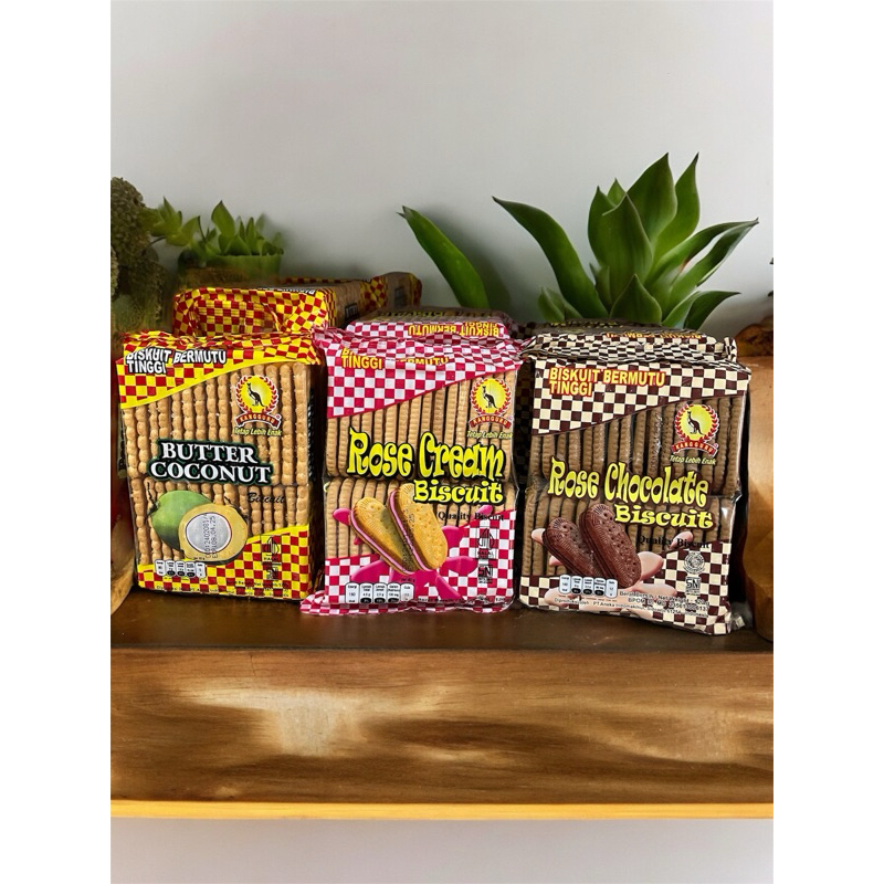 

Rosecream biskuit coklat strobery kelapa