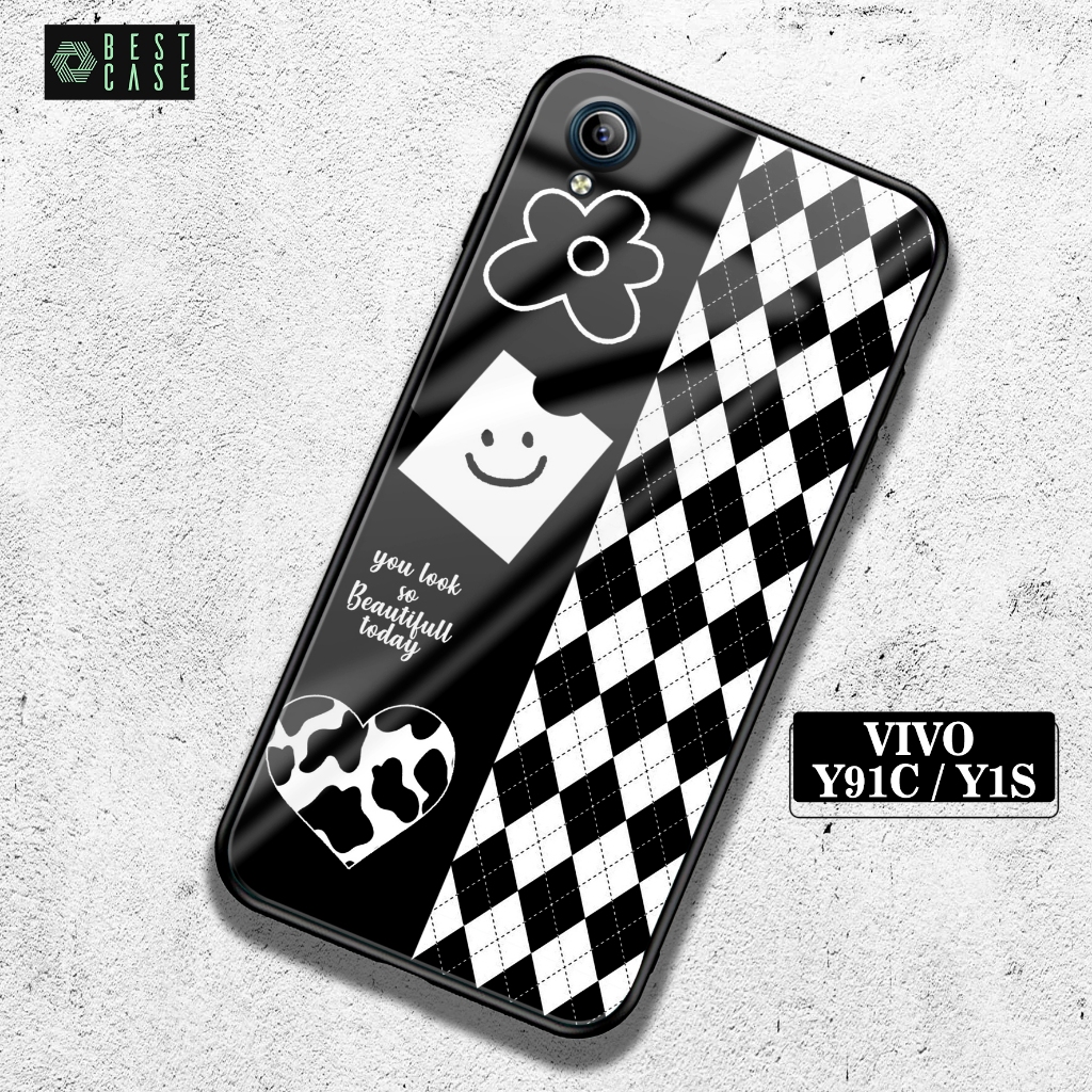 Case VIVO Y91C / 1820 - Casing Hp Y91C / 1820 - Motif ( BUNGA ) - Silikon Hp  Y91C / 1820 - Softcase