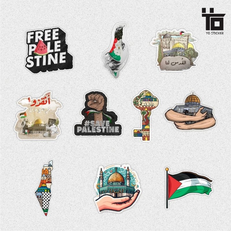 

1 PACK ISI 10 PCS/STICKER PALESTINA/FREE PALESTINE