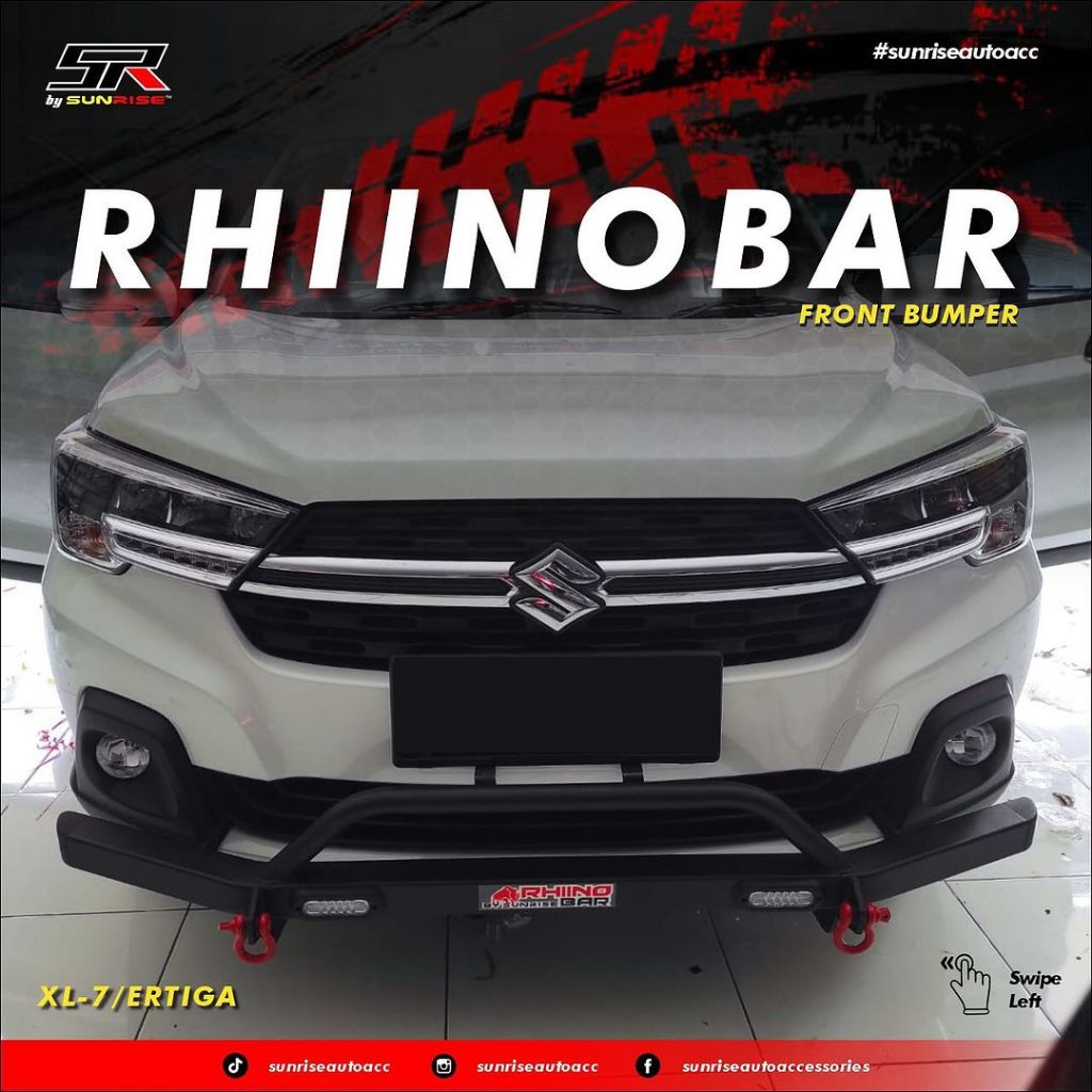 BUMPER RHINO CROSS GUARD WITH DRL SUZUKI ERTIGA / XL7