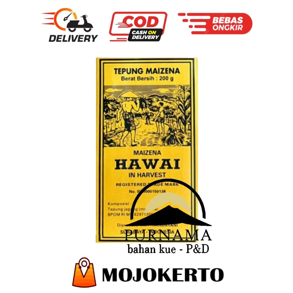 

TEPUNG MAIZENA HAWAI 200GR KOTAK KUNING HANDAYANI PATI JAGUNG CORN STARCH FLOUR