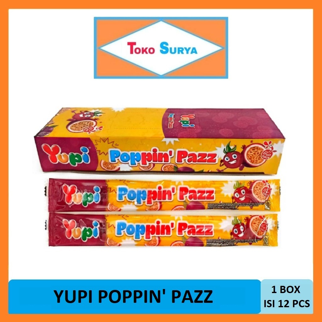 

Yupi Gummy Candies Poppin Pazz 12 Pcs x 12 Gr