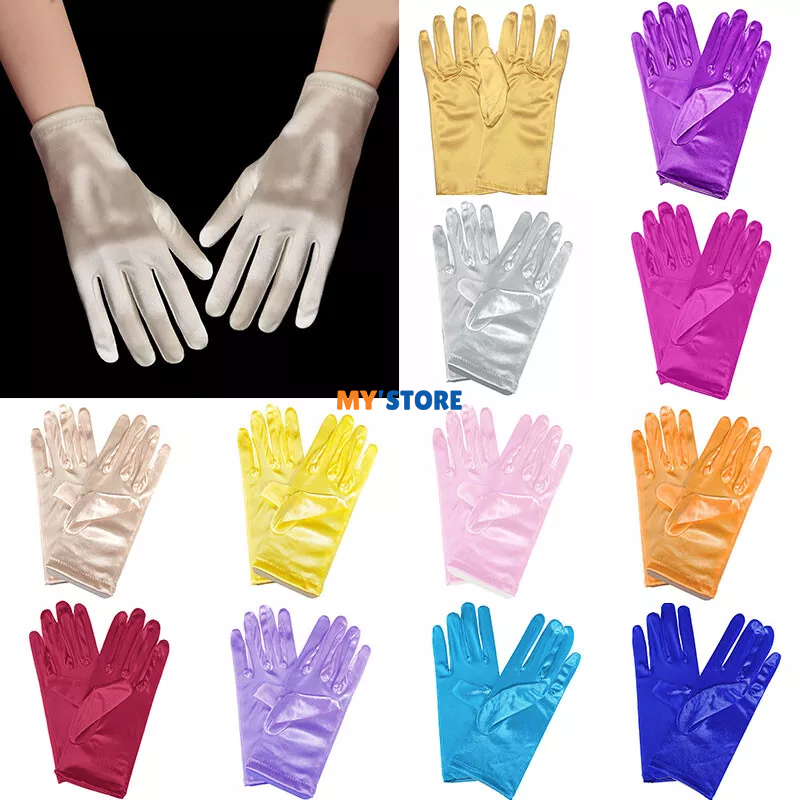 Adya Sarung Tangan Satin Glove Panjang Pengantin Satin Putih Hitam Nude Kulit 22cm 40cm 53cm 65cm