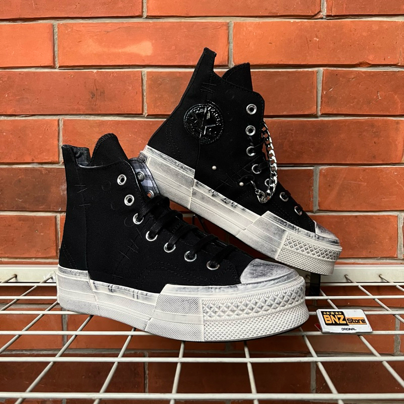 Sepatu Sneakers Unisex Converse Chuck 70 Plus Hi Black/Egret/Black