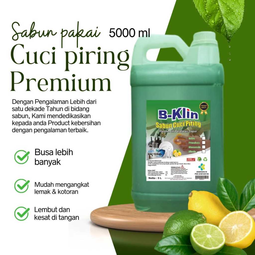 B-Klin Sabun Cuci Piring Premium 5 liter