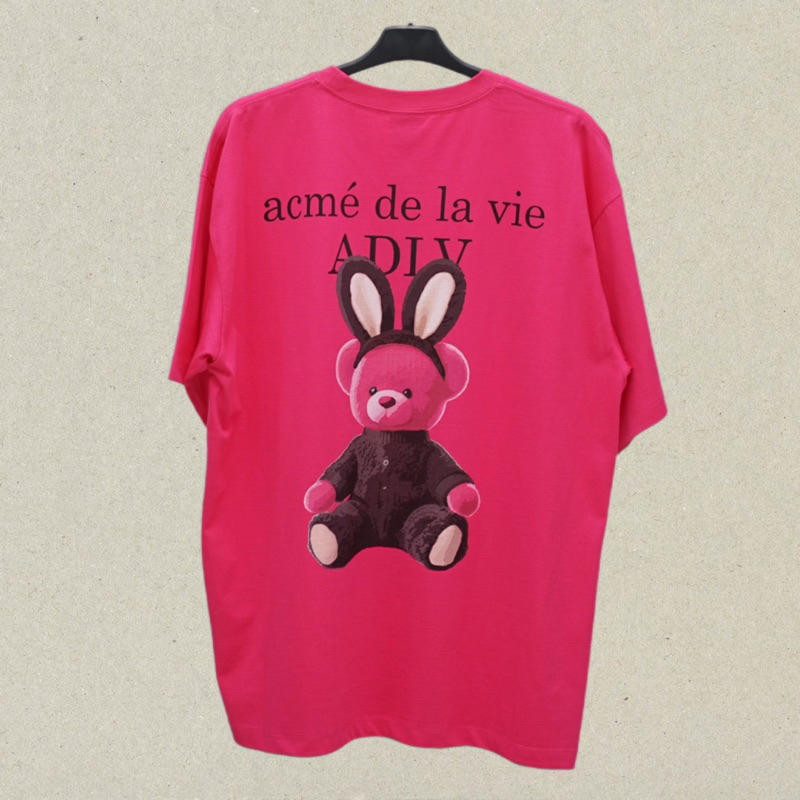 Adlv Acme De La Vie Bunny Bear Tee in Pink Kaos Pria dan Wanita Original Hype