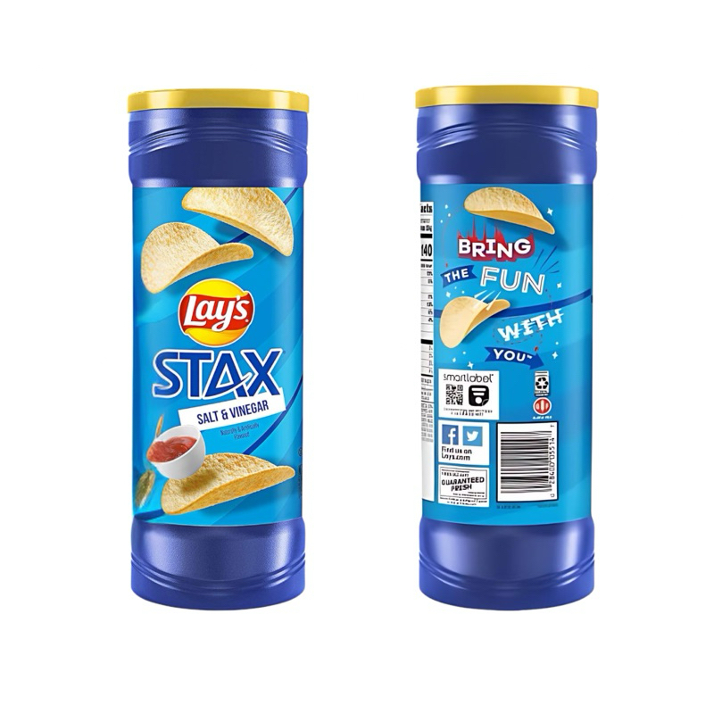 

LAY'S STAX Salt & Vinegar Flavored Potato Crisps