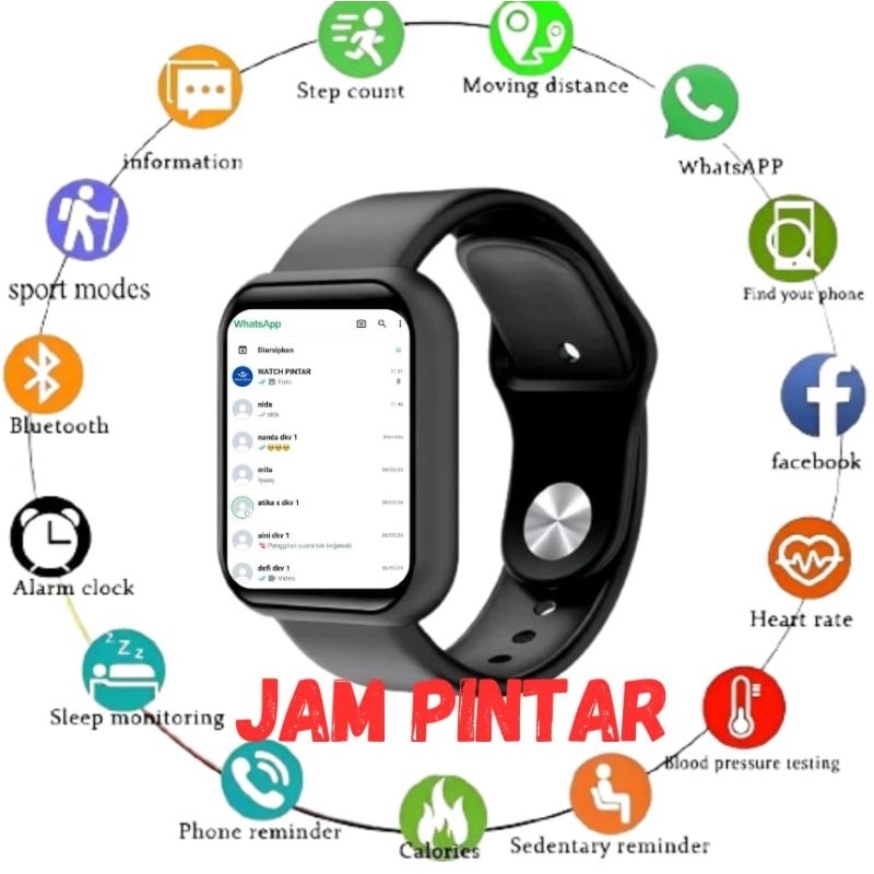SMARTWATCH ANDROID 4g IP67 Y68 JAM TANGAN PINTAR ANTI AIR PRIA Wanita WHATSAPP