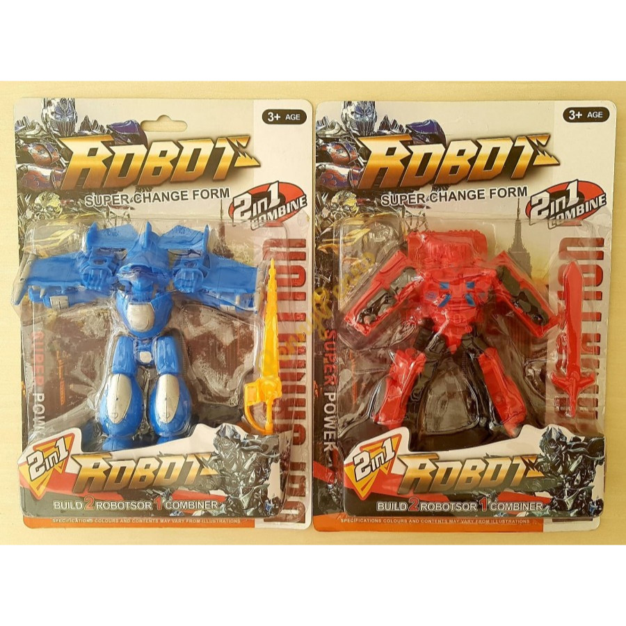 Mainan Anak Robot 2 in 1 / Mainan Robot / Roboman / Power Rangers