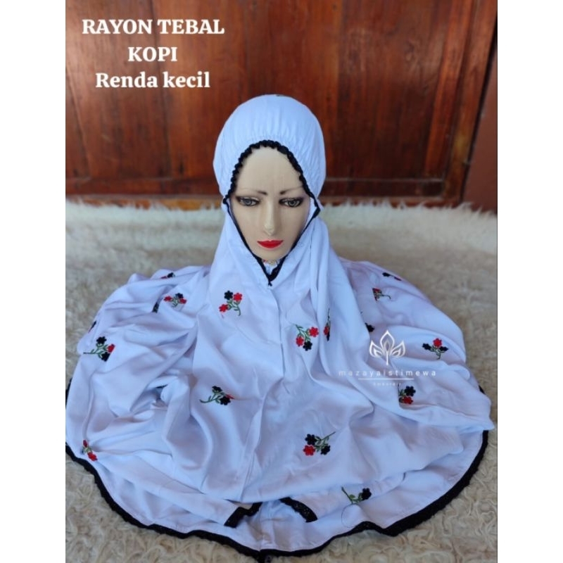 MUKENA TERUSAN  RAYON BORDIR TABUR SERIBU BUNGA