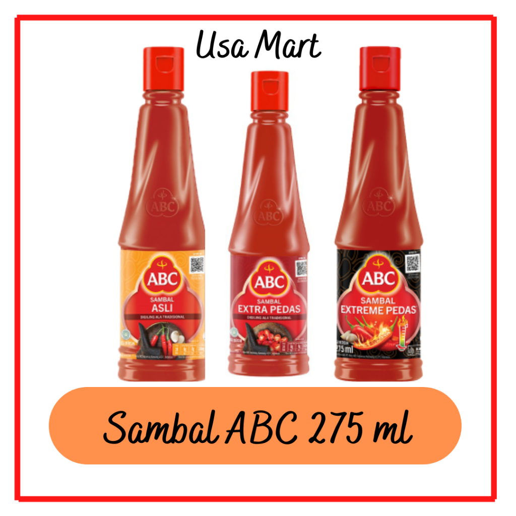 

Saos Sambal ABC 275 ml / Sambal Asli / Sambal Extra Pedas / Extreme Pedas