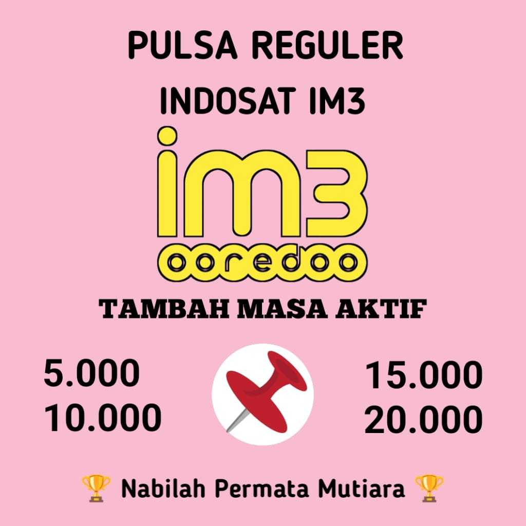 nabilahpermatamutiara - PULSA REGULER INDOSAT 5K 10K 15K 20K