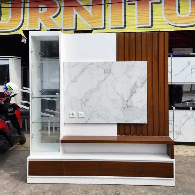 Bufet Partisi Ruangan / Lemari Partisi 2 Muka / Rak Sekat