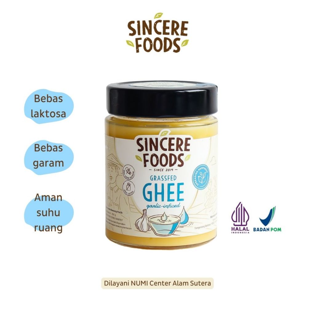 

Ghee Garlic Infused Minyak Samin Aroma Bawang Putih HALAL BPOM SINCERE FOODS d.h NUMI Naturals