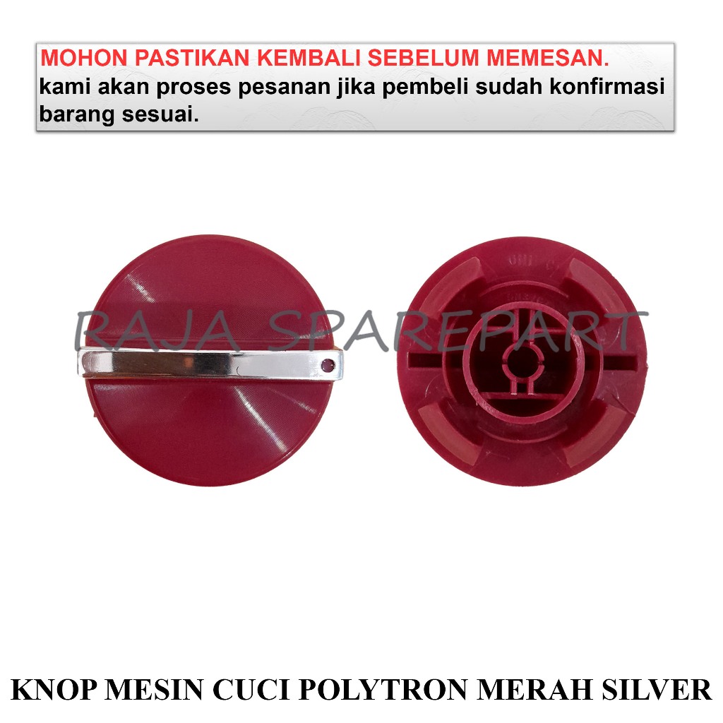 KMPMS KENOP PUTARAN MESIN CUCI / KNOB / KNOP MESIN CUCI POLYTRON MERAH SILVER