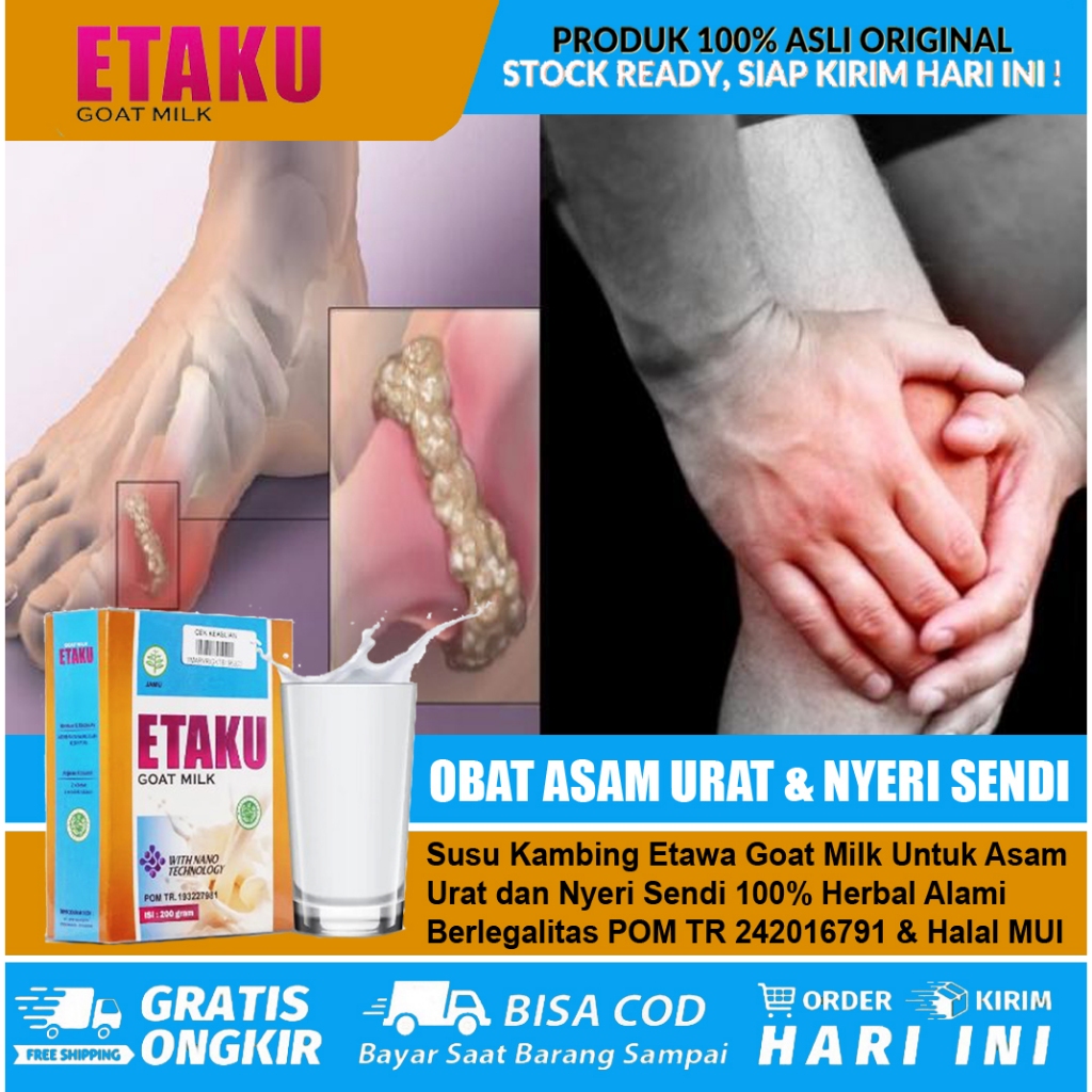 

Susu Kambing Etawa Bubuk ETAKU GOAT MILK Solusi Asam Urat Dan Nyeri Sendi