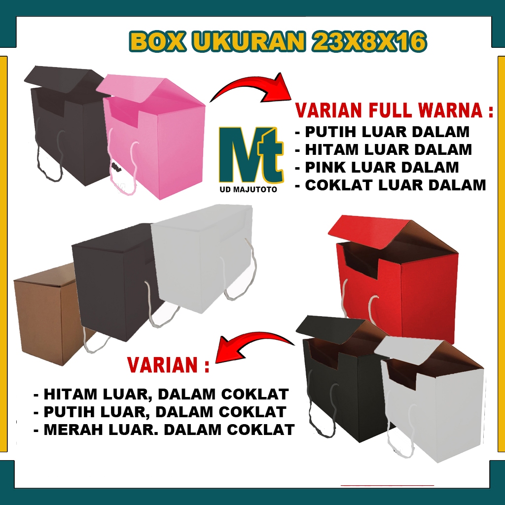 

Box 23x8x16 cm/Box Tas/Kardus Polos/Box Souvenir/Box hampers