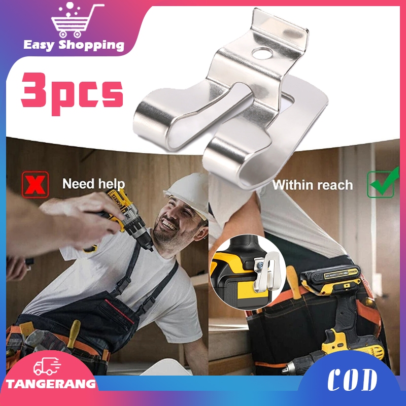 3pcs Clip Belt Bor Cordless Impact Wrench Belt Clip Bor Belt Clip Impact Hook Cantolan Mesin Bor