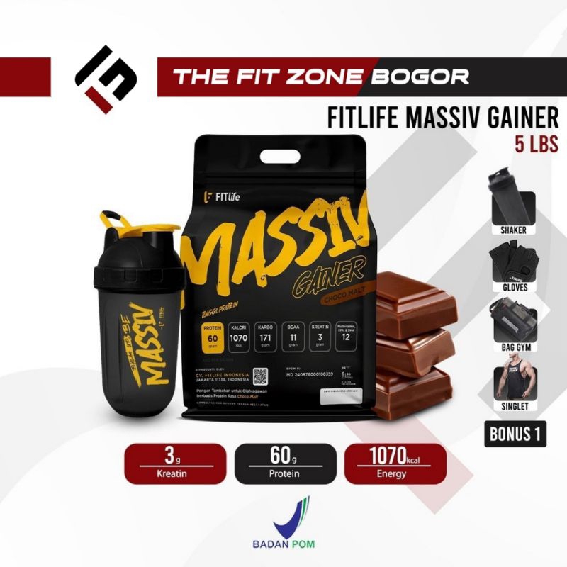 Fitlife Massiv Gainer 5 Lbs (MPro Upgraded)