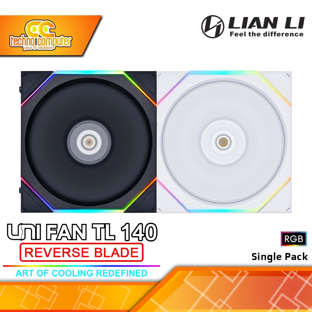 LIAN LI UNI FAN TL 140 REVERSE BLADE - 140mm Single Pack Fan
