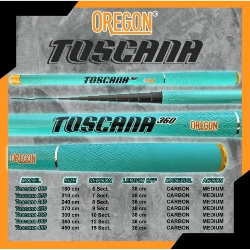 TEGEK OREGON TOSCANA 180,210,240,270,300,360 ros pendek medium hard