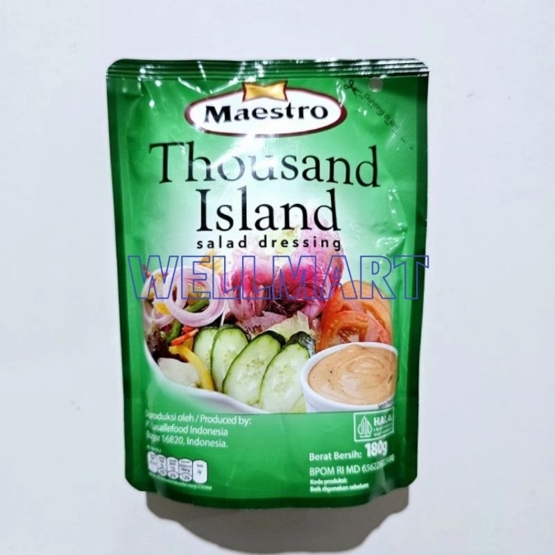 

Maestro Thousand Island 180g Salad Dressing Pouch Halal