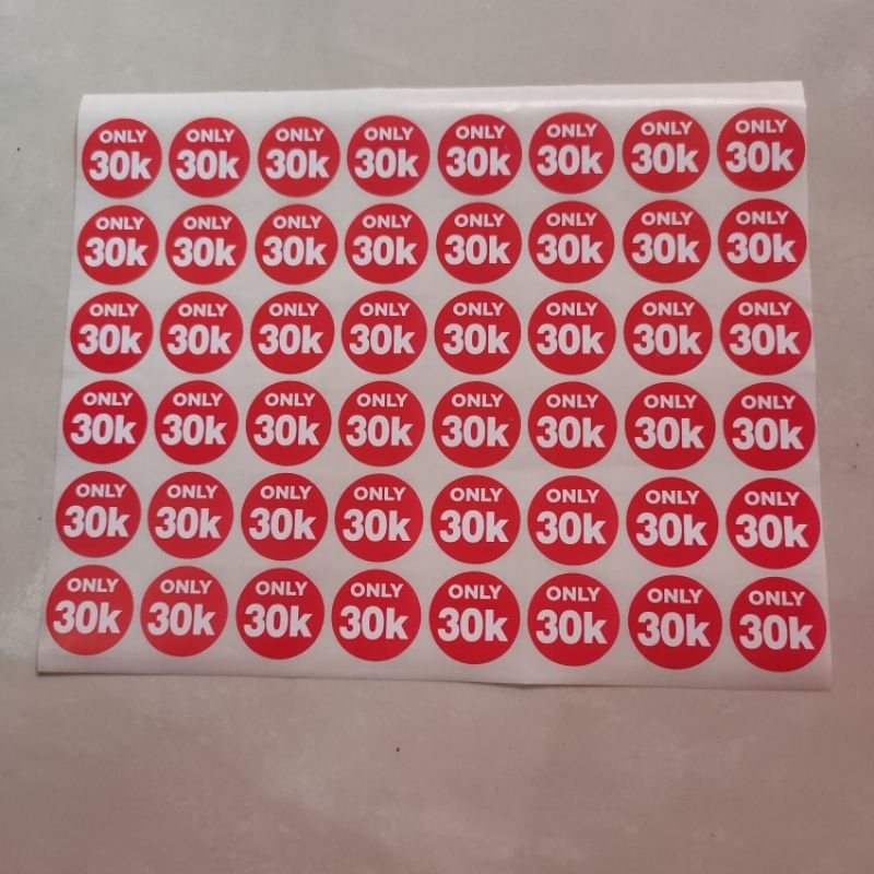 

sticker nota harga live