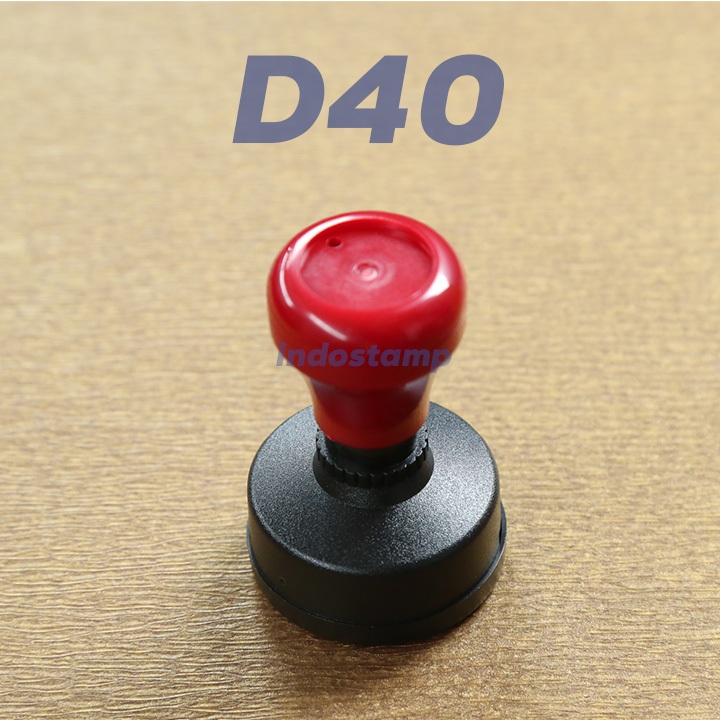 gagang stempel D40 flash stamp bulat diameter 40mm otomatis original indostamp