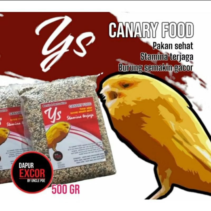 Pakan Burung kenari YS Canary Food pakan kenari gacor pakan kenari sehat exCor 500 gr